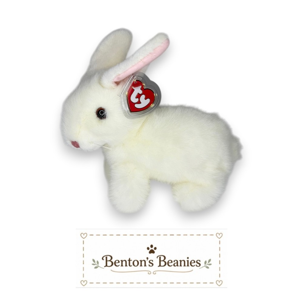 Bows the Bunny TY Classic (Buddy Size) | Spring Sweetheart 🐇 | Mint Heart Tag ⭐